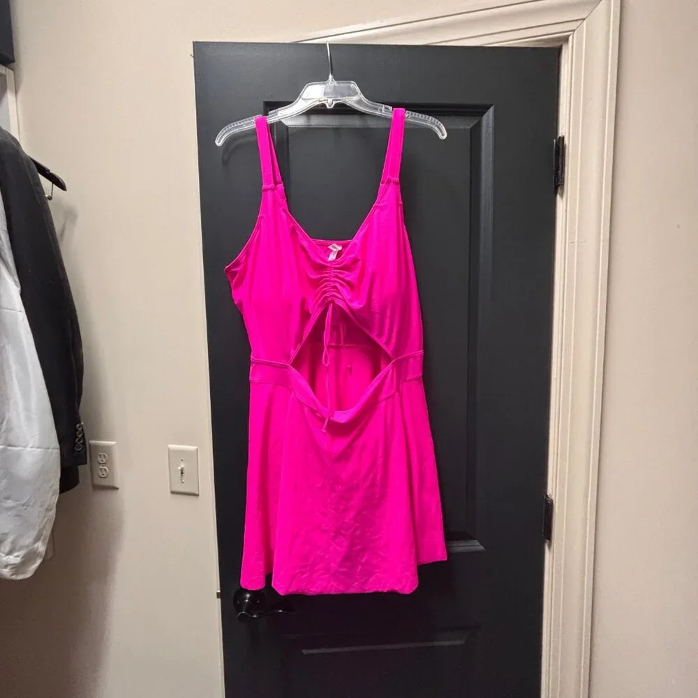 YONIQUE Swimsuit Swimdress Hot Pink 22W - Picture 5 of 5